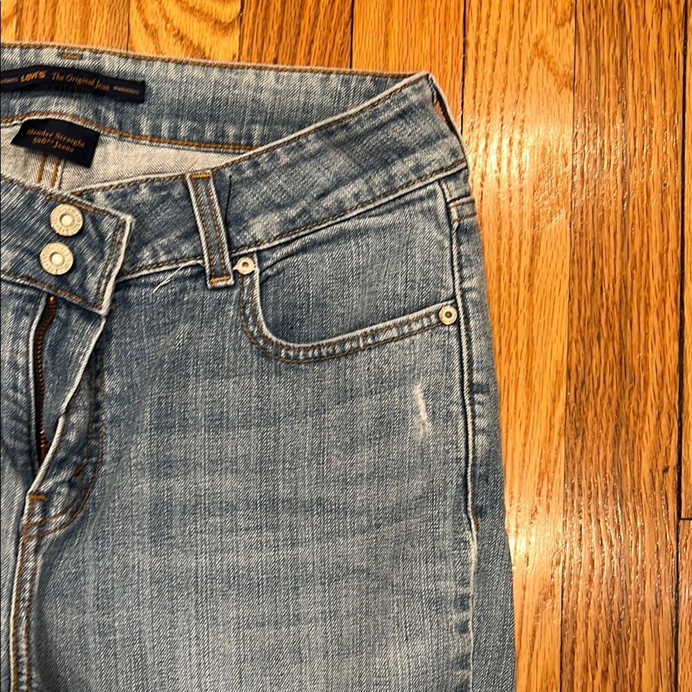 Women's Levi’s  Blue Jeans Size 12 5- Pocket Double Button Zipper Front - Picture 3 of 11